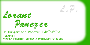 lorant panczer business card